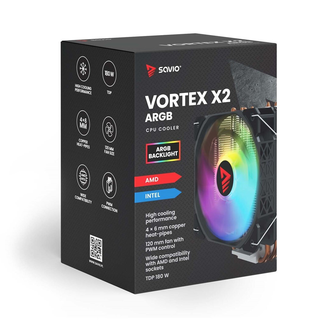 Savio Vortex X2 ARGB Socket AM4/AM5/1200/115x/1700 - Image 7