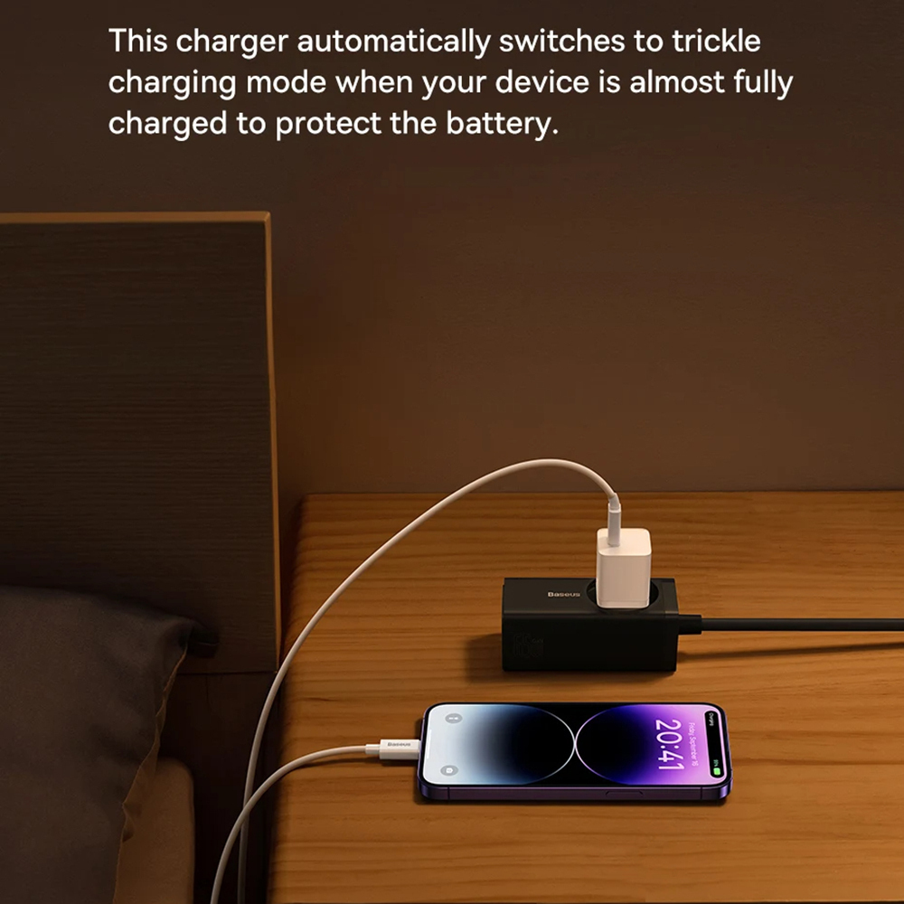 Baseus Φορτιστής GaN με Θύρα USB-C και Καλώδιο USB-C - USB-C 30W Cluster Black (Gan5) - Image 6