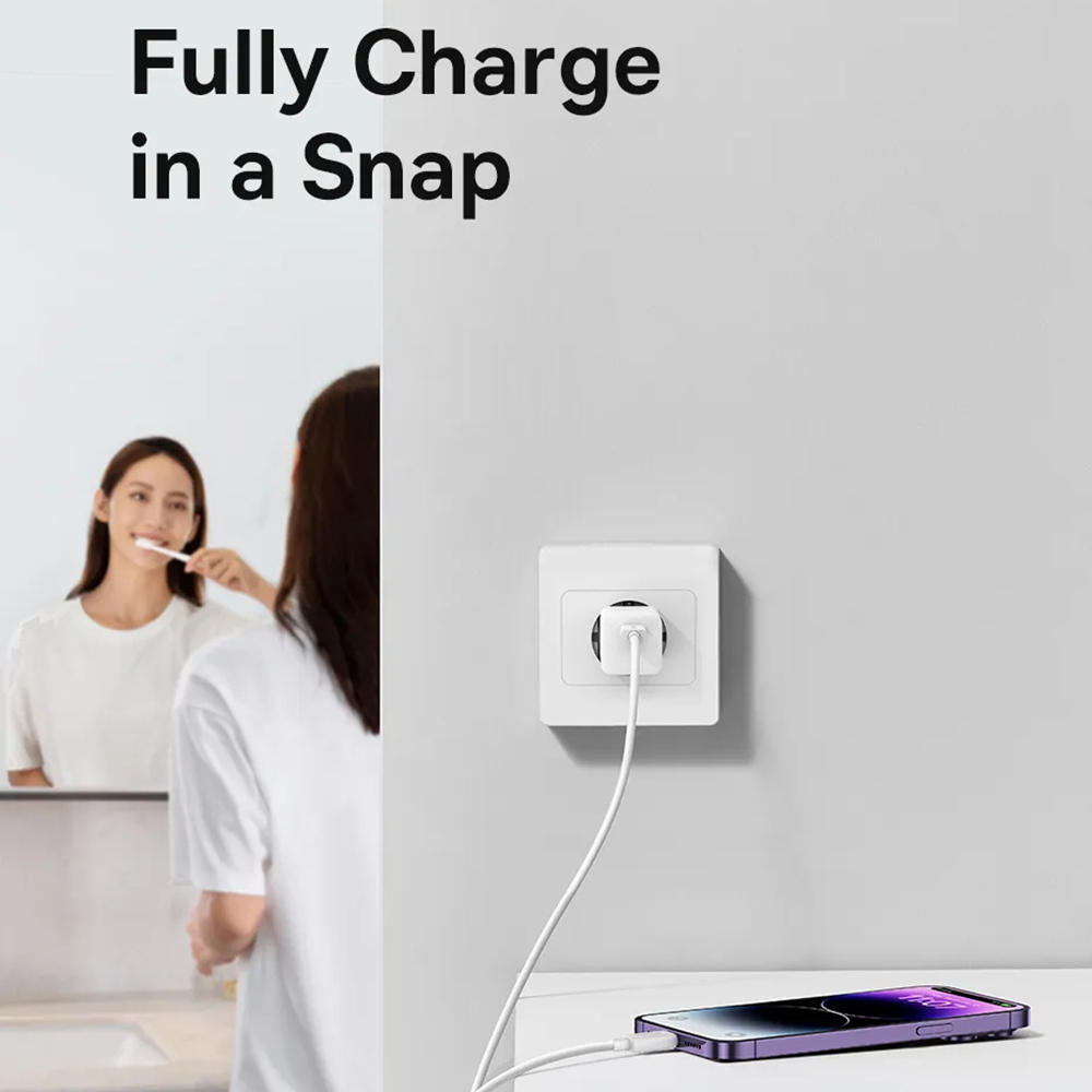Baseus Φορτιστής GaN με Θύρα USB-C και Καλώδιο USB-C - USB-C 30W Cluster Black (Gan5) - Image 2