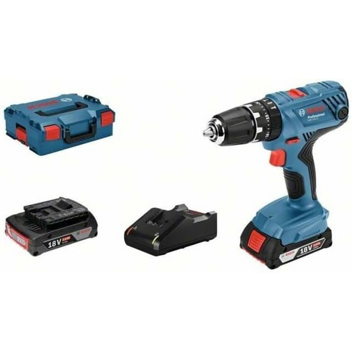 Bosch Pro GSB 18V-21 Κρουστικό Δραπανοκατσάβιδο 18V 2x2Ah
