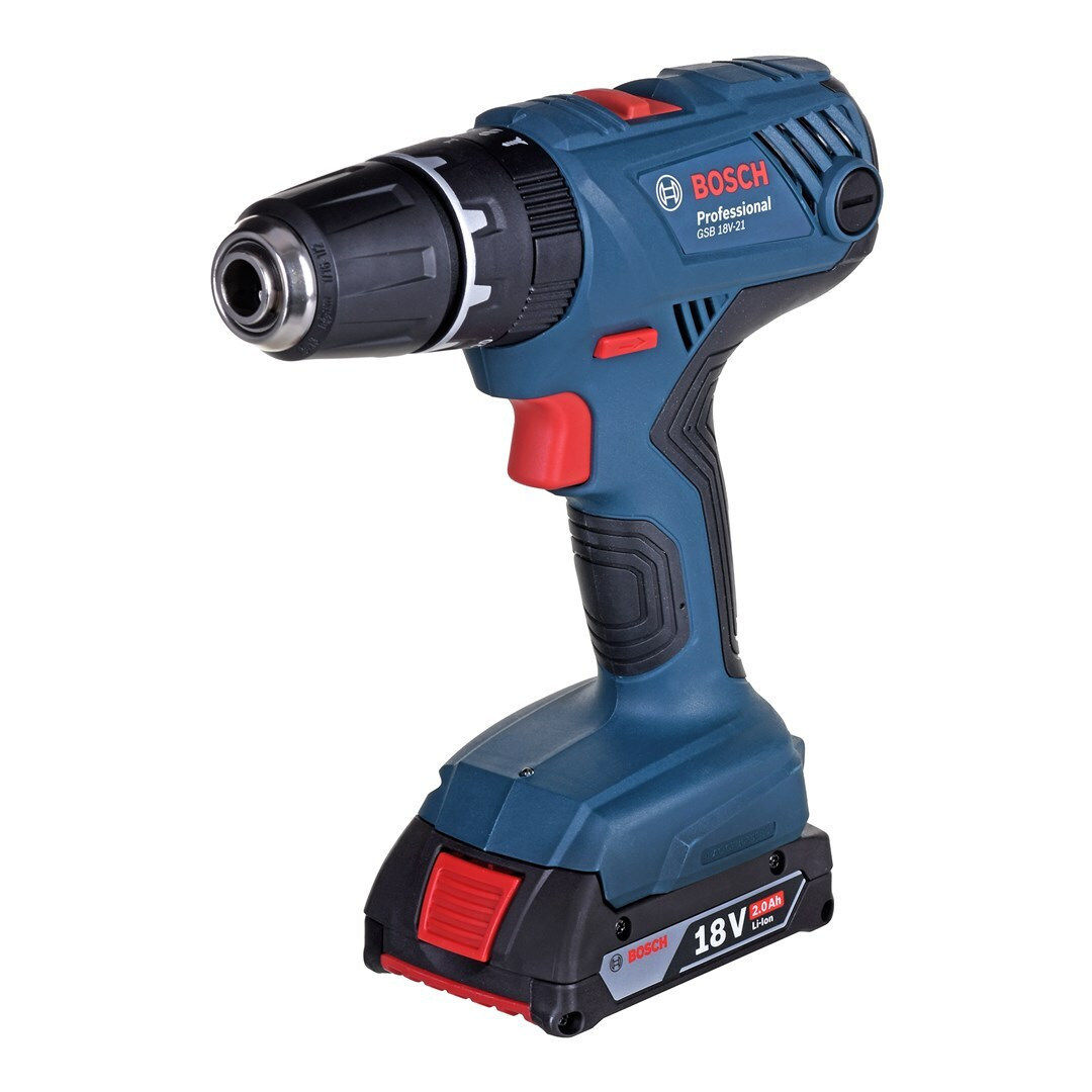 Bosch Pro GSB 18V-21 Κρουστικό Δραπανοκατσάβιδο 18V 2x2Ah - Image 2