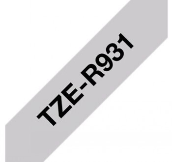 Brother Tzer931 Satin Tape Black Text On Silver Label 12 Mm