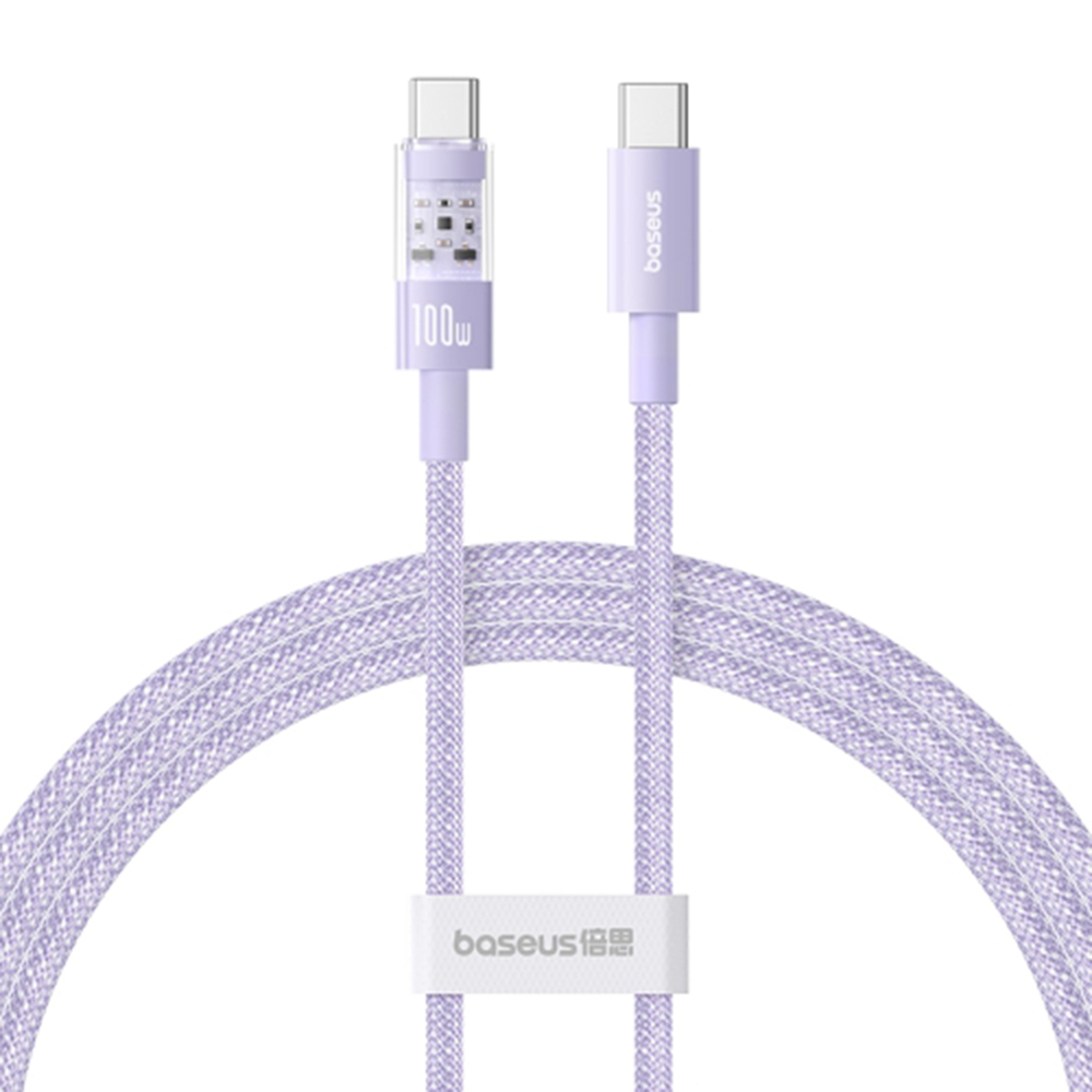 Baseus Charging USB 2.0 Cable USB-C male - USB-C 100W Μωβ 1m P10373000511-00