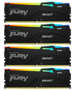 Alternative view of Kingston Fury Beast RGB DDR5 128GB RAM με 4x32GB Modules και Ταχύτητα 5600 για Desktop KF556C40BBAK4-128