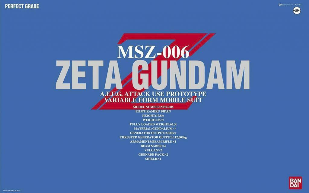 Bandai Spirits Gundam: Model Kit Perfect Grade Zeta Φιγούρα σε Κλίμακα 1:60