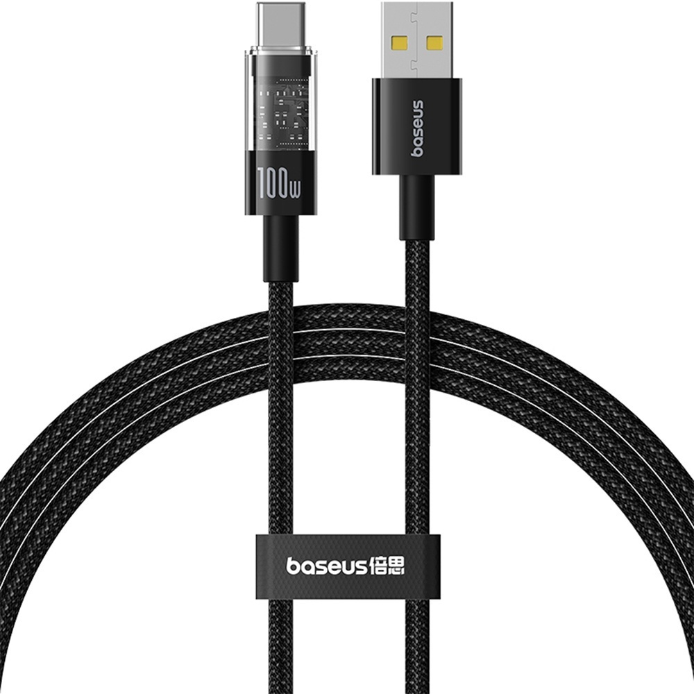 Baseus Gem USB 2.0 Cable USB-C male - USB-A 100W Μαύρο 1m (P10373002111-00)