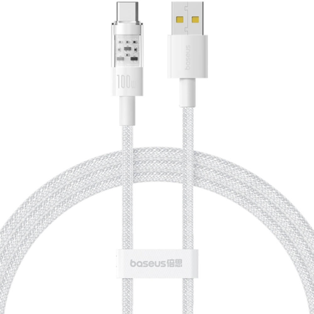 Baseus Gem USB 2.0 Cable USB-C male - USB-A 100W Λευκό 2m (P10373002211-01)