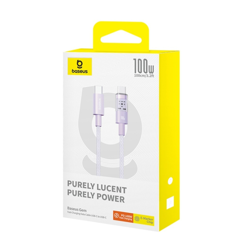 Baseus Charging USB 2.0 Cable USB-C male - USB-C 100W Μωβ 1m P10373000511-00 - Image 6