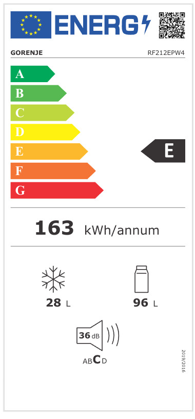 Gorenje Δίπορτο 124lt Λευκό RF212EPW4 - Image 3