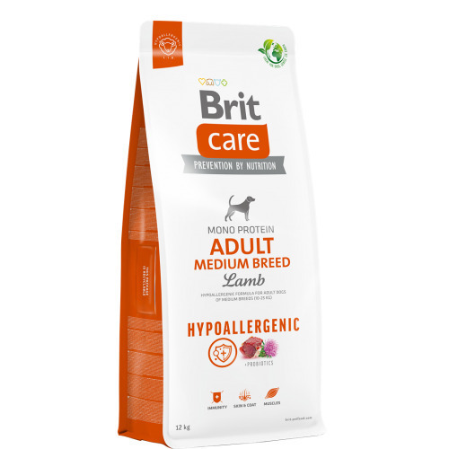 Brit Care Adult Medium Breed Hypoallergenic 1kg Ξηρά Τροφή χωρίς Γλουτένη για Ενήλικους Σκύλους Μεσαίων Φυλών με Αρνί - Image 2