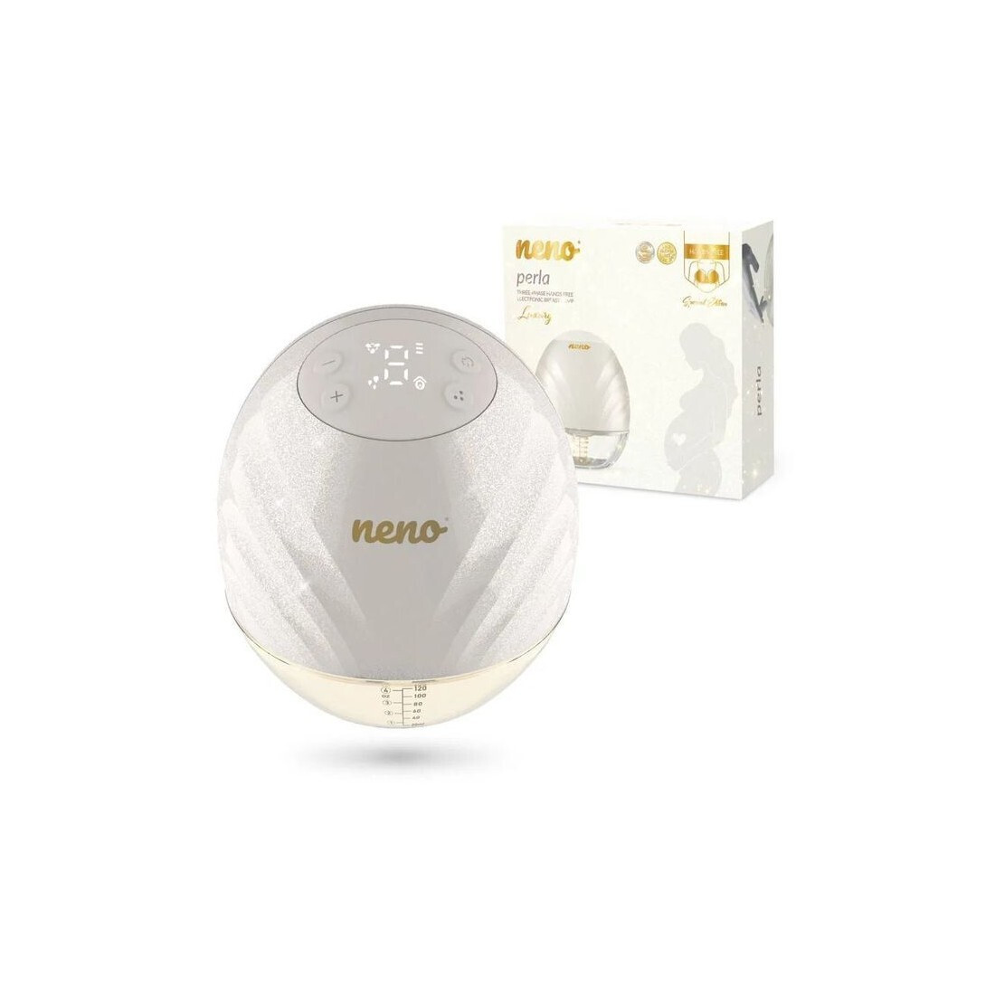 Neno Ηλεκτρικό Απλό Θήλαστρο Perla Shell Λευκό MAM-LK015