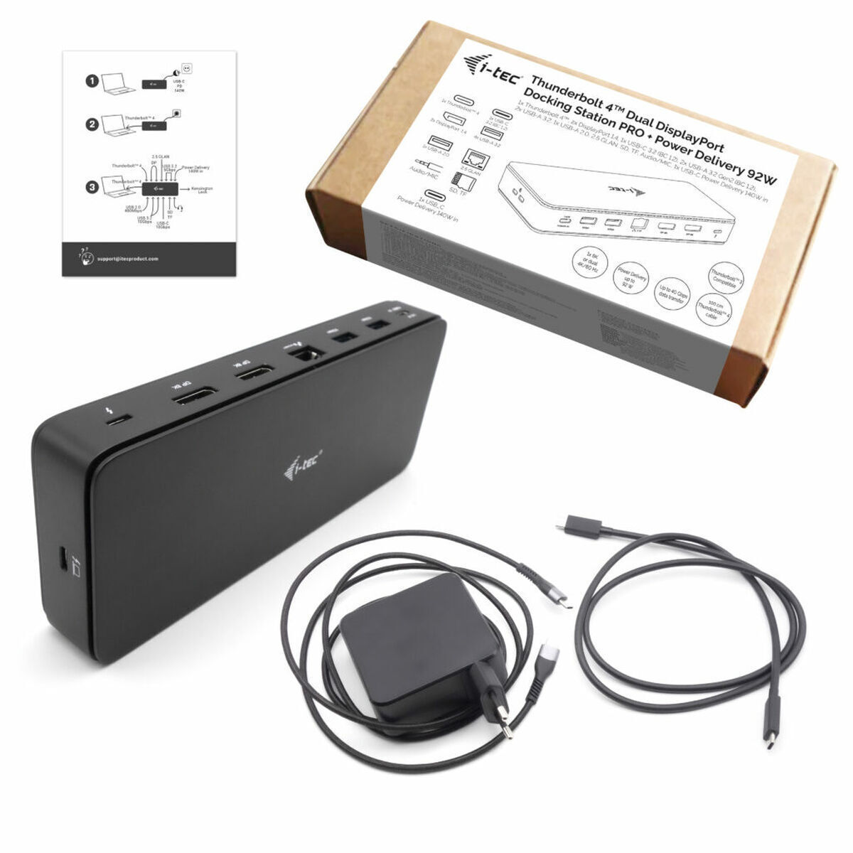 i-tec Thunderbolt 4 Docking Station με HDMI 4K PD Ethernet (TB4DUALDPDOCKPDPRO)