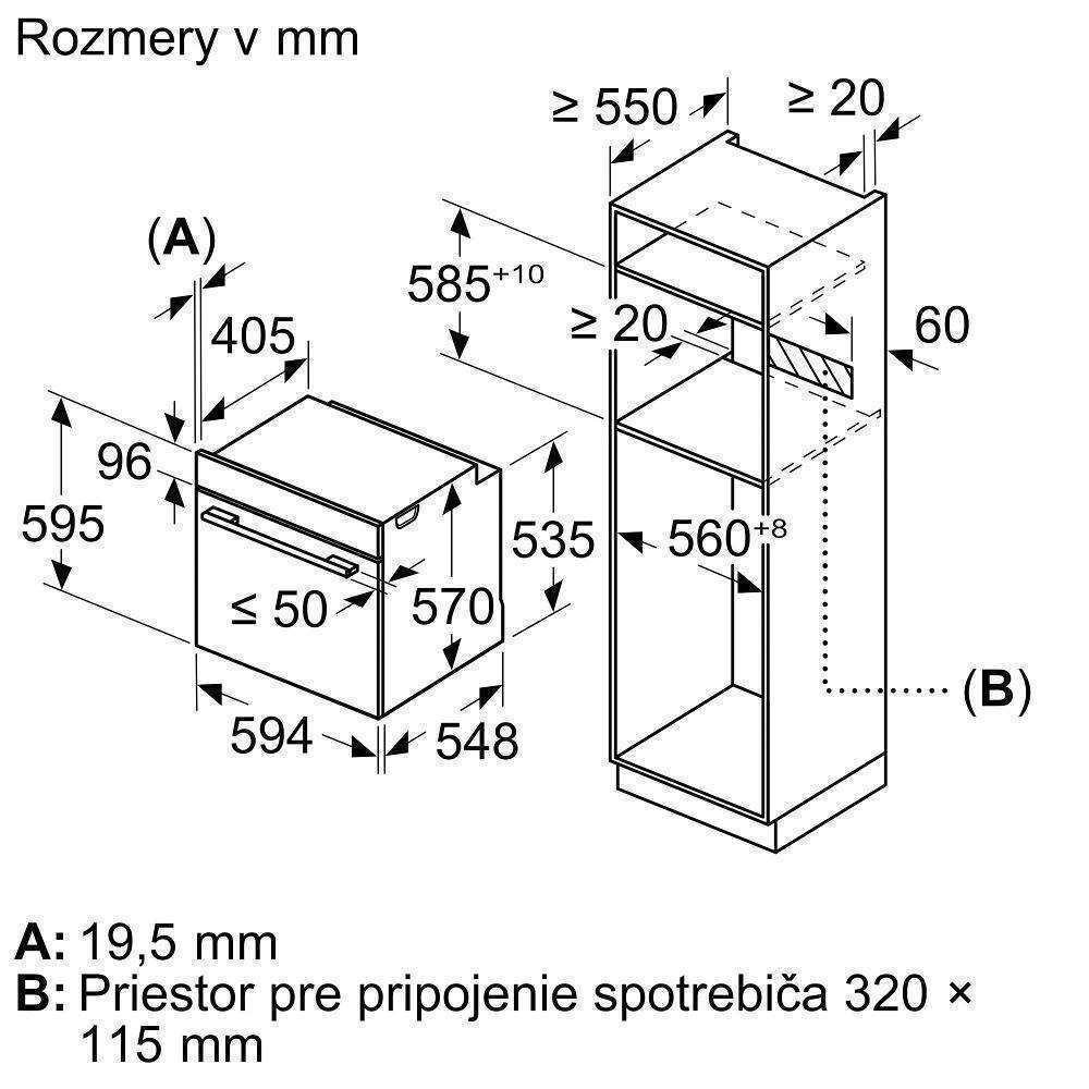 Bosch Άνω Πάγκου Μαύρος HBA334EB3 - Image 8