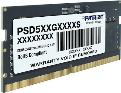 Patriot Signature DDR5 με Module 1x32GB και Ταχύτητα 5600 για Desktop PSD532G56002 - Image 3
