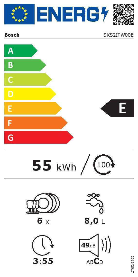 Bosch Πάγκου για 6 Σερβίτσια Π55.1xY45εκ. SKS2ITW00E - Image 5