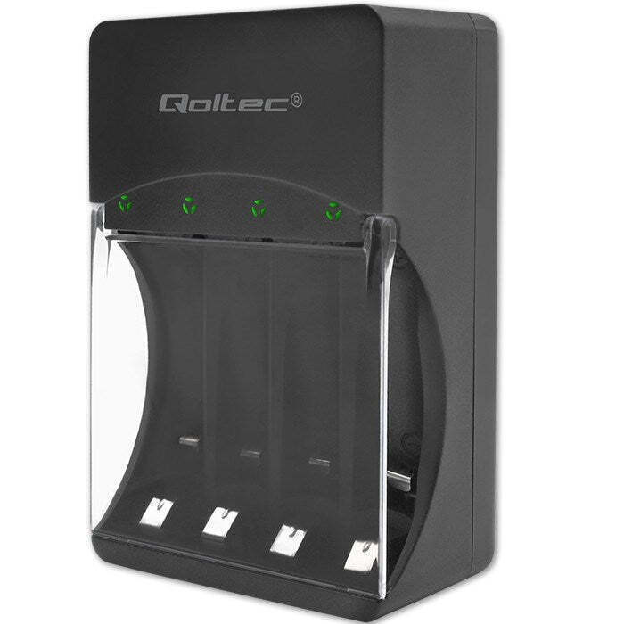 Qoltec Φορτιστής 4 Μπαταριών Ni-Cd/Ni-MH Μεγέθους AA/AAA
