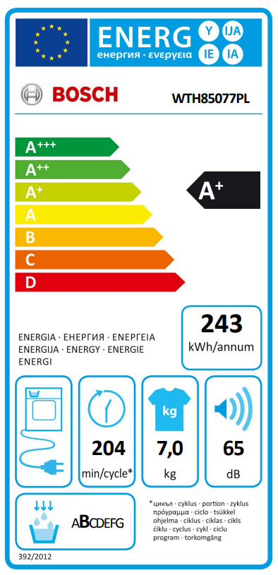 Bosch 7kg A+ με Αντλία Θερμότητας WTH86277PL - Image 2