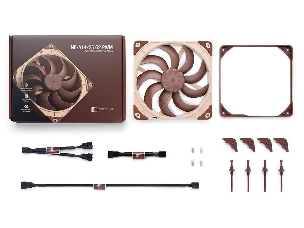 Noctua NF-A14x25 G2 PWM Case Fan 140mm Καφέ - Image 3