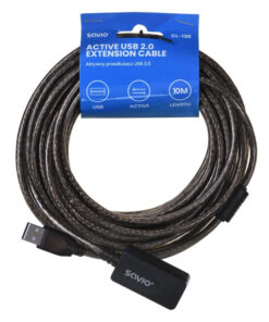 Alternative view of Savio USB 2.0 Cable USB-A male - USB-A female Μαύρο 10m (CL-130)