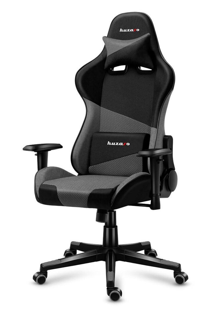 Huzaro Force 6.2 Υφασμάτινη Καρέκλα Gaming με Ρυθμιζόμενα Μπράτσα και RGB Φωτισμό Γκρι - Image 4