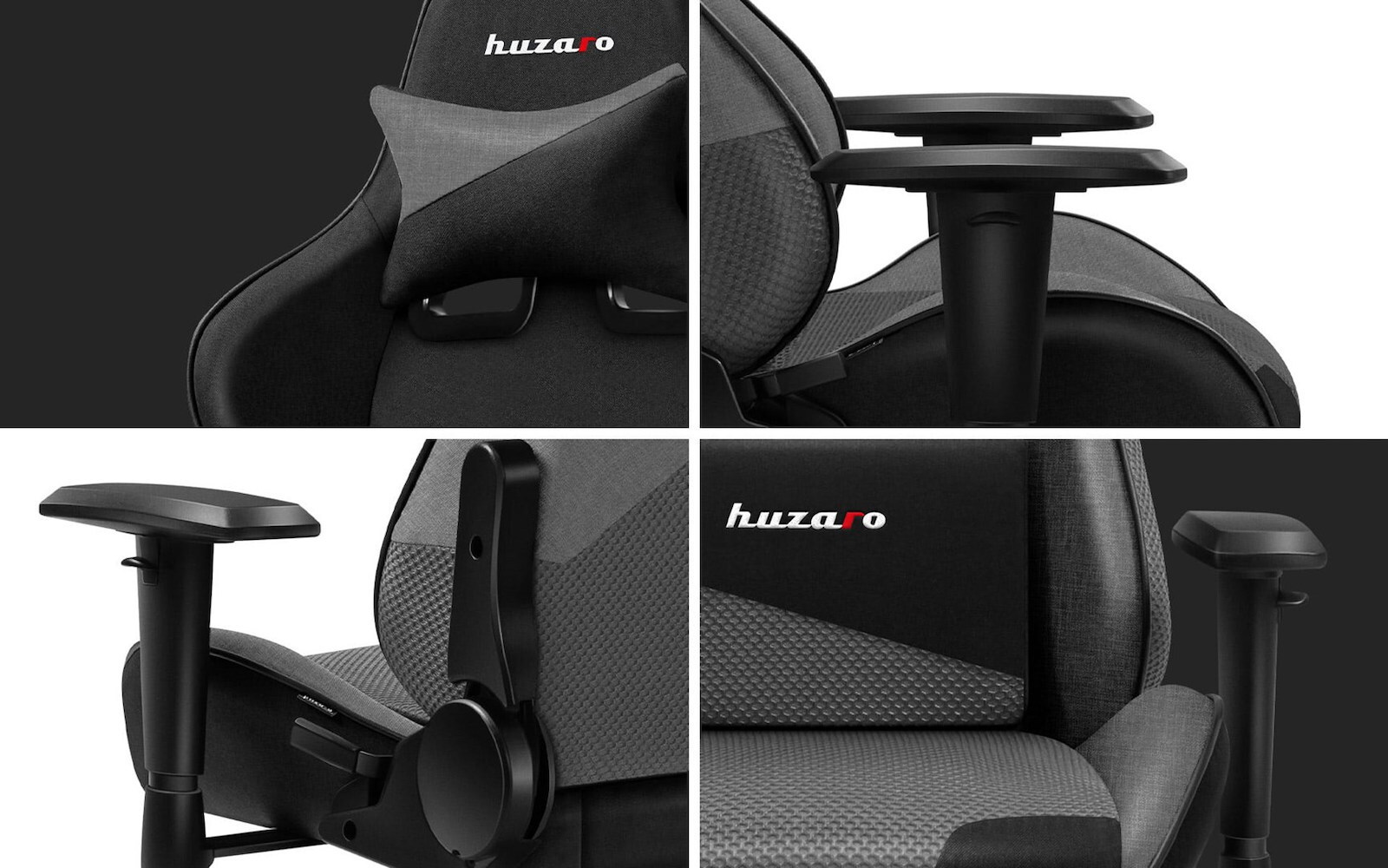 Huzaro Force 6.2 Υφασμάτινη Καρέκλα Gaming με Ρυθμιζόμενα Μπράτσα και RGB Φωτισμό Γκρι - Image 5