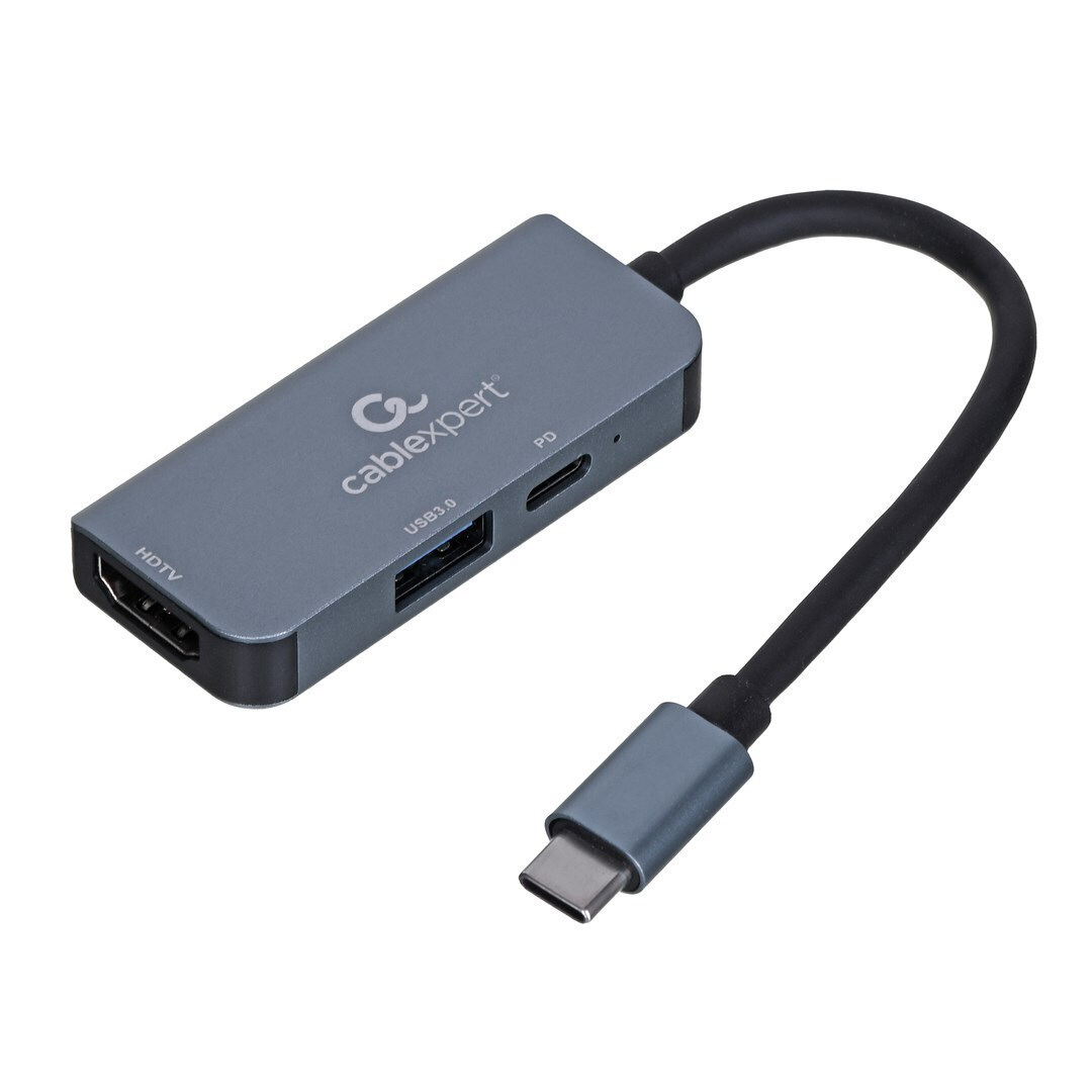 Cablexpert USB-C Docking Station με HDMI 4K PD (A-CM-COMBO3-02) - Image 3