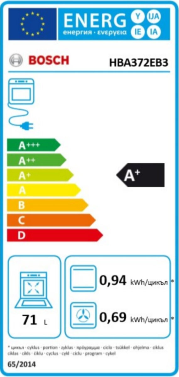 Bosch Άνω Πάγκου Μαύρος HBA372EB3 - Image 3