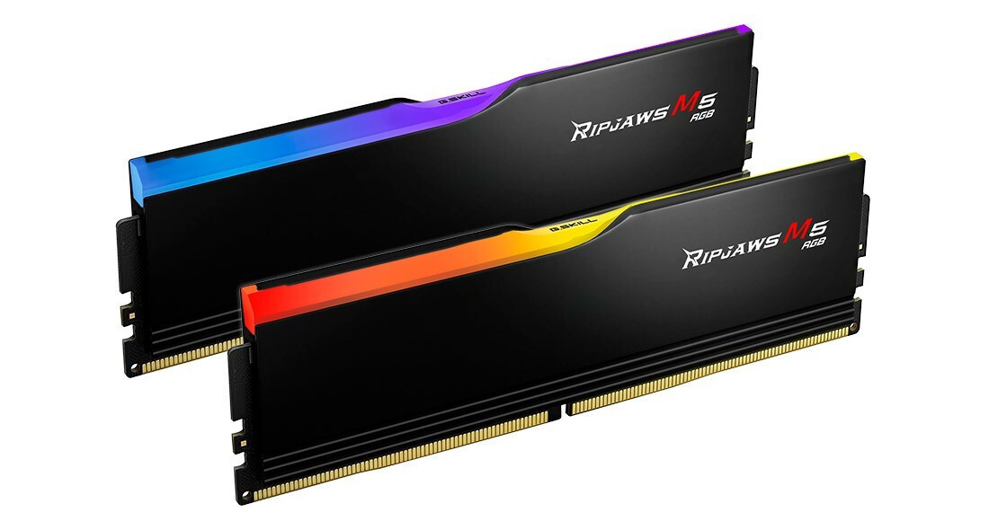 G.Skill Ripjaws M5 RGB DDR5 32GB RAM με 2x16GB Modules και Ταχύτητα 5200 για Desktop F5-5200J4040A16GX2-RM5RK - Image 2
