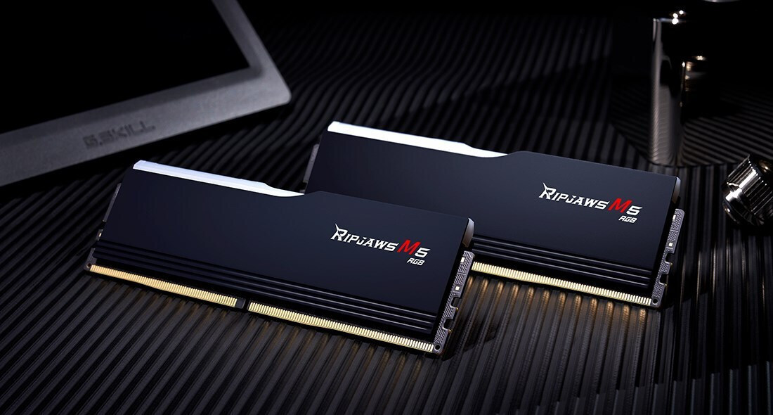 G.Skill Ripjaws M5 RGB DDR5 32GB RAM με 2x16GB Modules και Ταχύτητα 5200 για Desktop F5-5200J4040A16GX2-RM5RK - Image 4