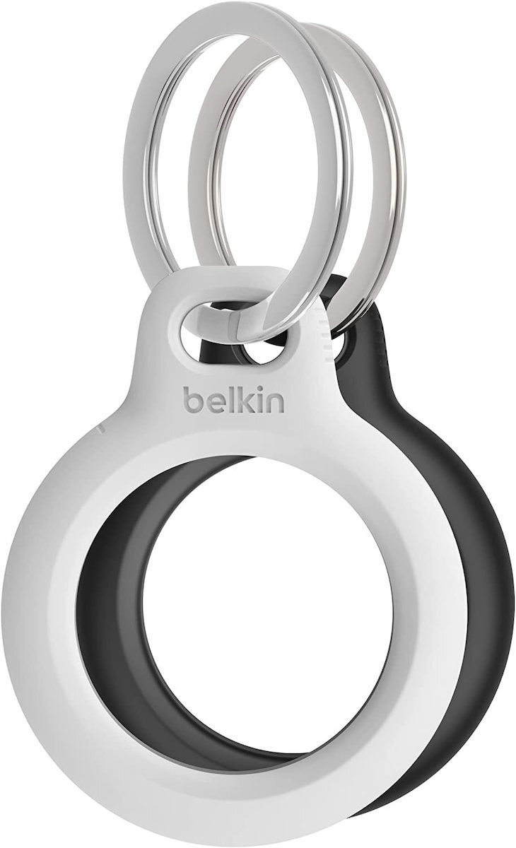 Belkin Key Ring Θήκη Μπρελόκ Σιλικόνης για AirTag Black / White 2τμχ