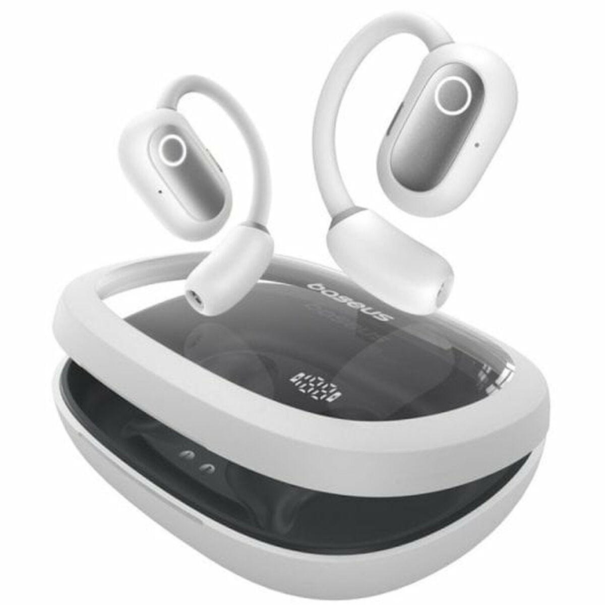Baseus Eli Sport 1 PM20A Open Ear Bluetooth Handsfree Ακουστικά με Αντοχή στον Ιδρώτα και Θήκη Φόρτισης Moon White - Image 5