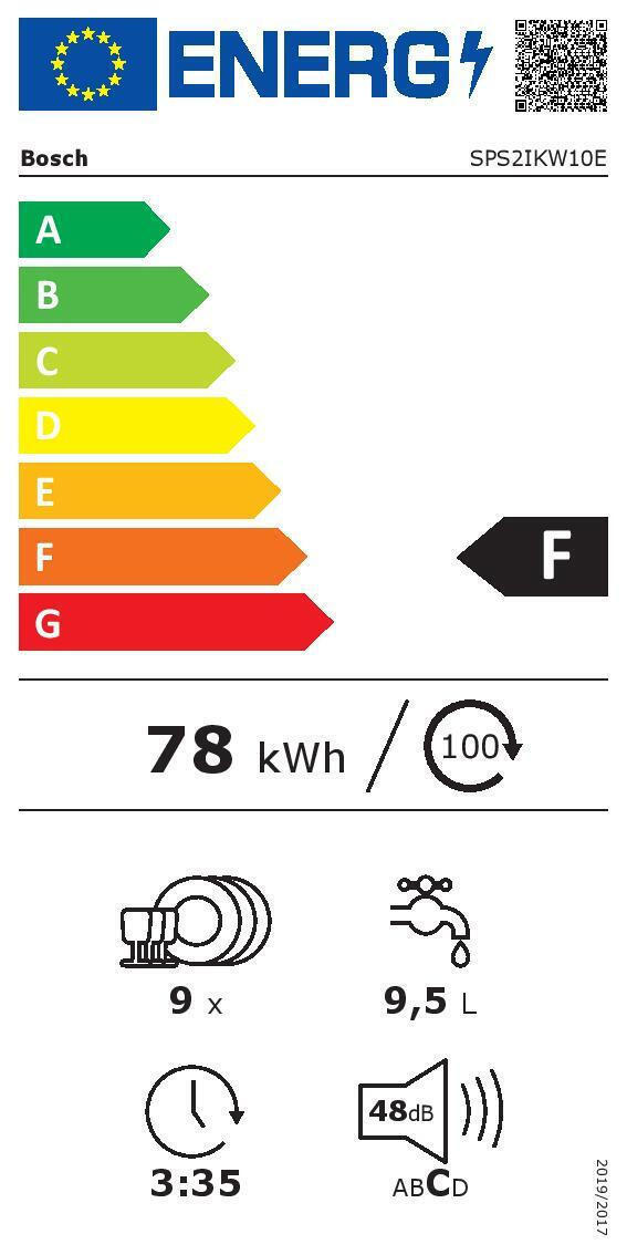 Πλυντήριο Πιάτων Πλήρως Εντοιχιζόμενο Bosch Serie 2 Sps2ikw10e Wi-fi 9 Σερβίτσια Π44.8xy81.5εκ - Image 7