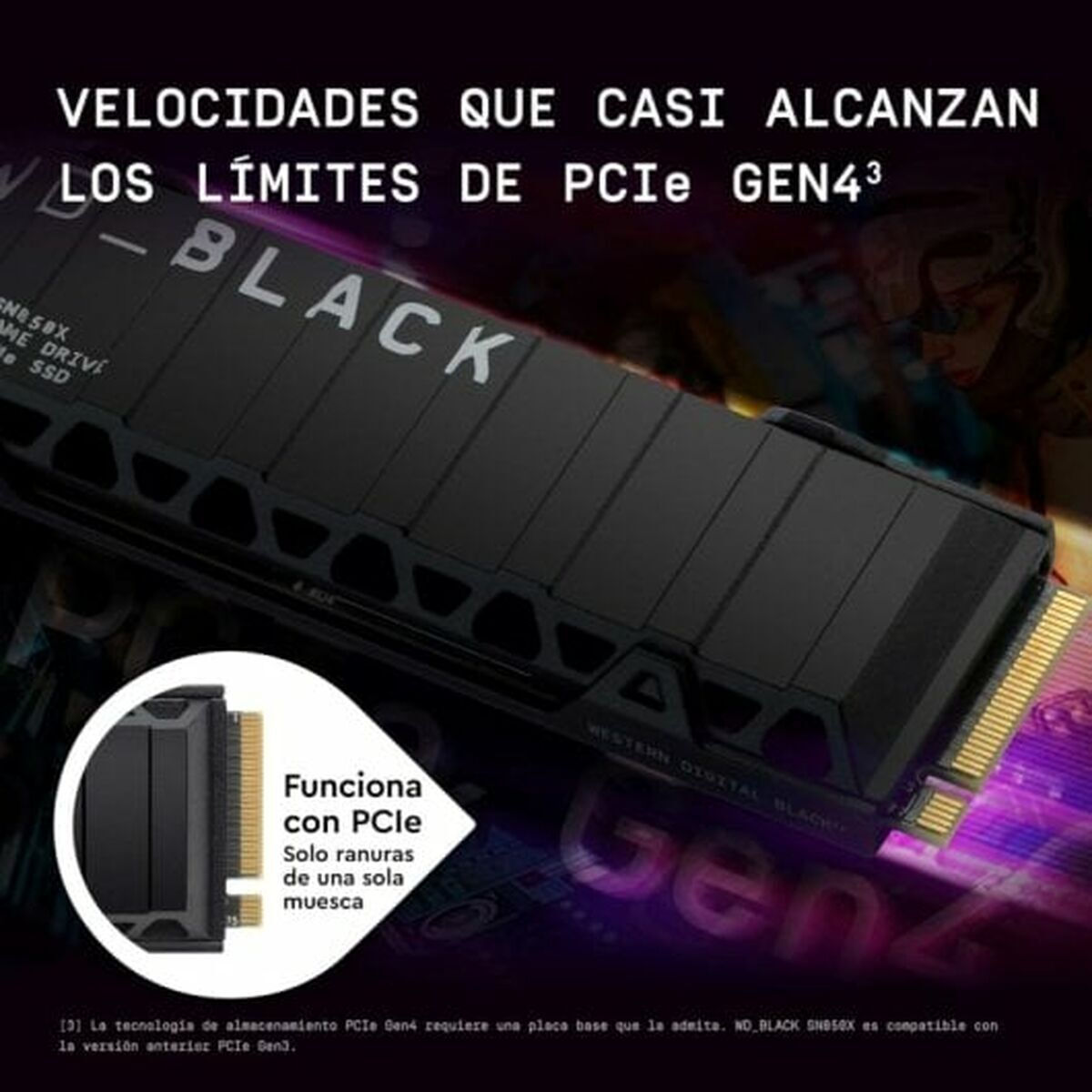 Western Digital Black SN850X With Heatsink SSD 8TB M.2 NVMe PCI Express 4.0 WDS800T2XHE - Image 3