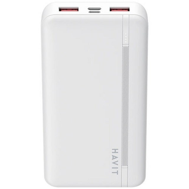 Havit PB92 Power Bank 20000mAh 22.5W με 2 Θύρες USB-A και Θύρα USB-C Power Delivery Λευκό