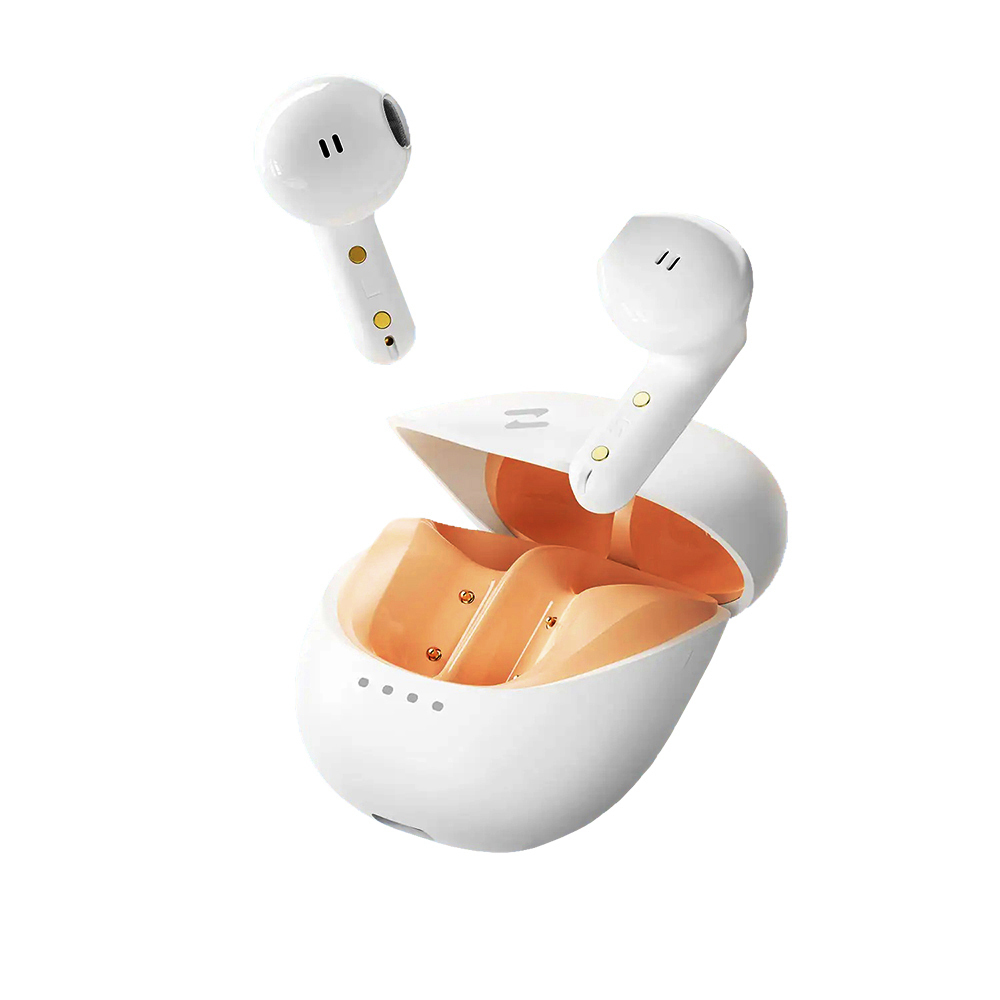 Havit TW931 Earbud Bluetooth Handsfree Ακουστικά με Θήκη Φόρτισης Άσπρο Πορτοκαλί