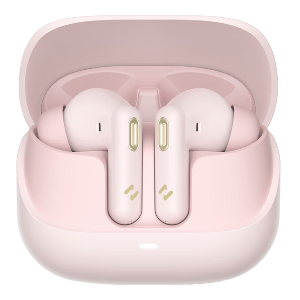 Havit TW906 Pro In-ear Bluetooth Handsfree Ακουστικά με Αντοχή στον Ιδρώτα και Θήκη Φόρτισης Ροζ