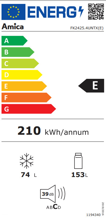 Amica Ψυγειοκαταψύκτης 227lt Inox FK2425.4UNTX(E) - Image 6