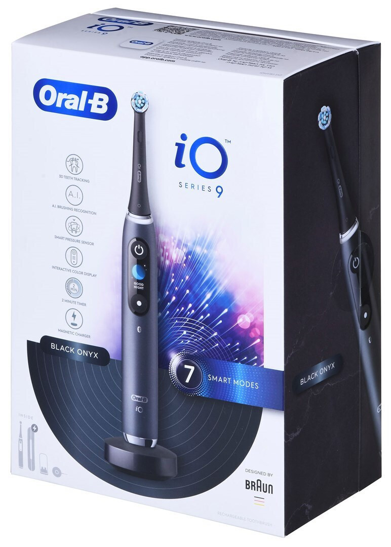 Oral-B iO Series 9 Ηλεκτρική Οδοντόβουρτσα με Αισθητήρα Πίεσης και Θήκη Ταξιδίου Black Onyx - Image 4