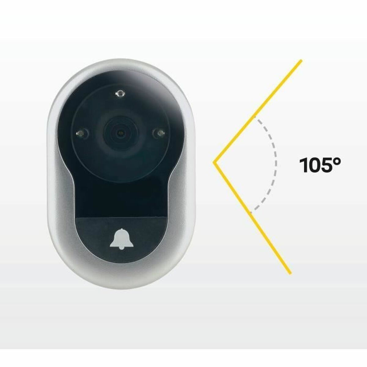 Yale DDV 4500 Σετ Θυροτηλεόρασης Ασημί - Image 8