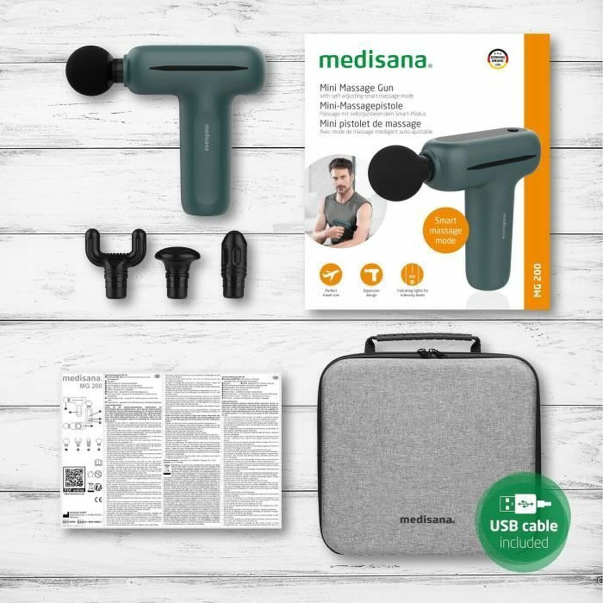 Medisana Πιστόλι Μασάζ για το Σώμα με Δόνηση Γκρι - Image 6
