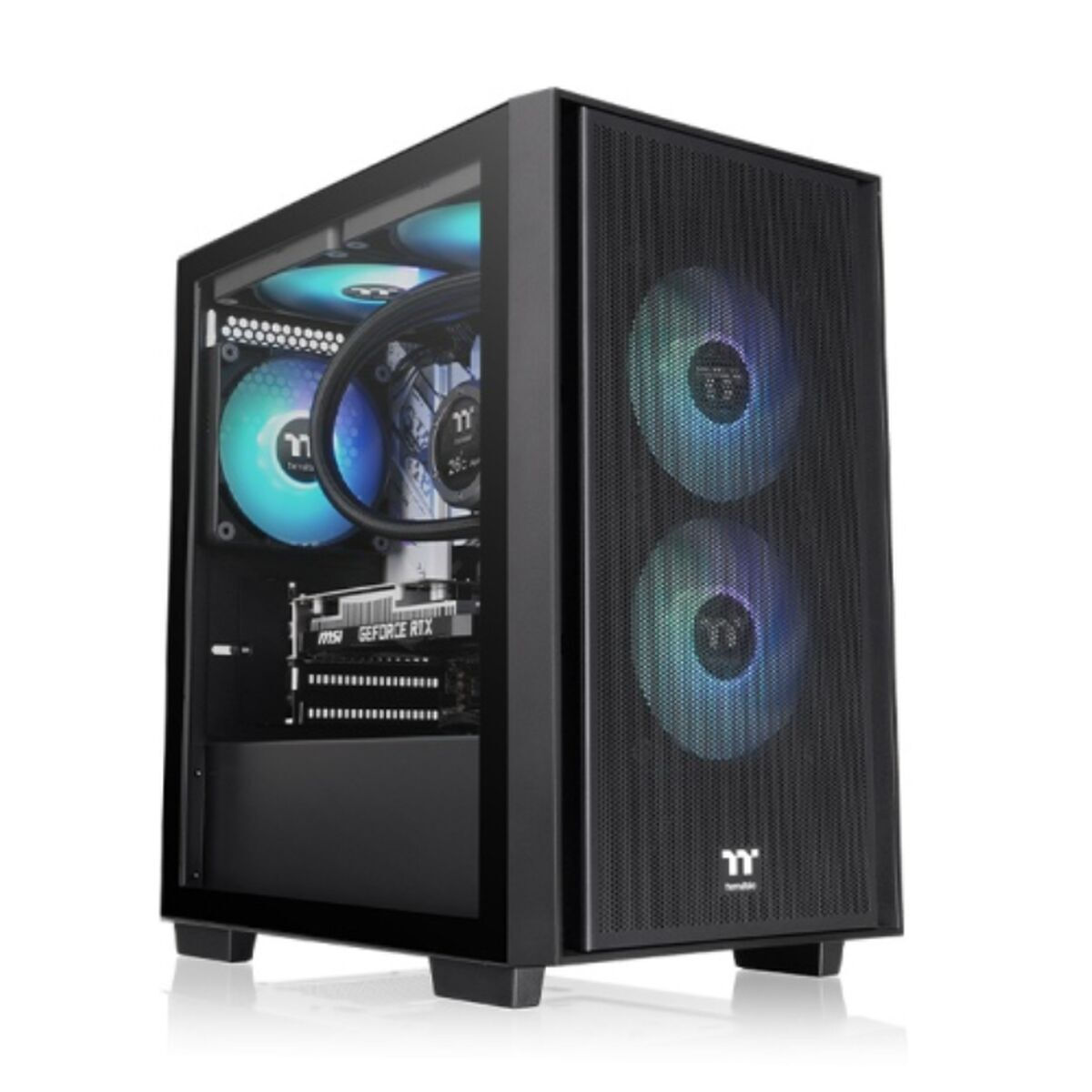 Thermaltake Versa H16 TG ARGB Gaming Micro Tower Κουτί Υπολογιστή με Πλαϊνό Παράθυρο Μαύρο - Image 2