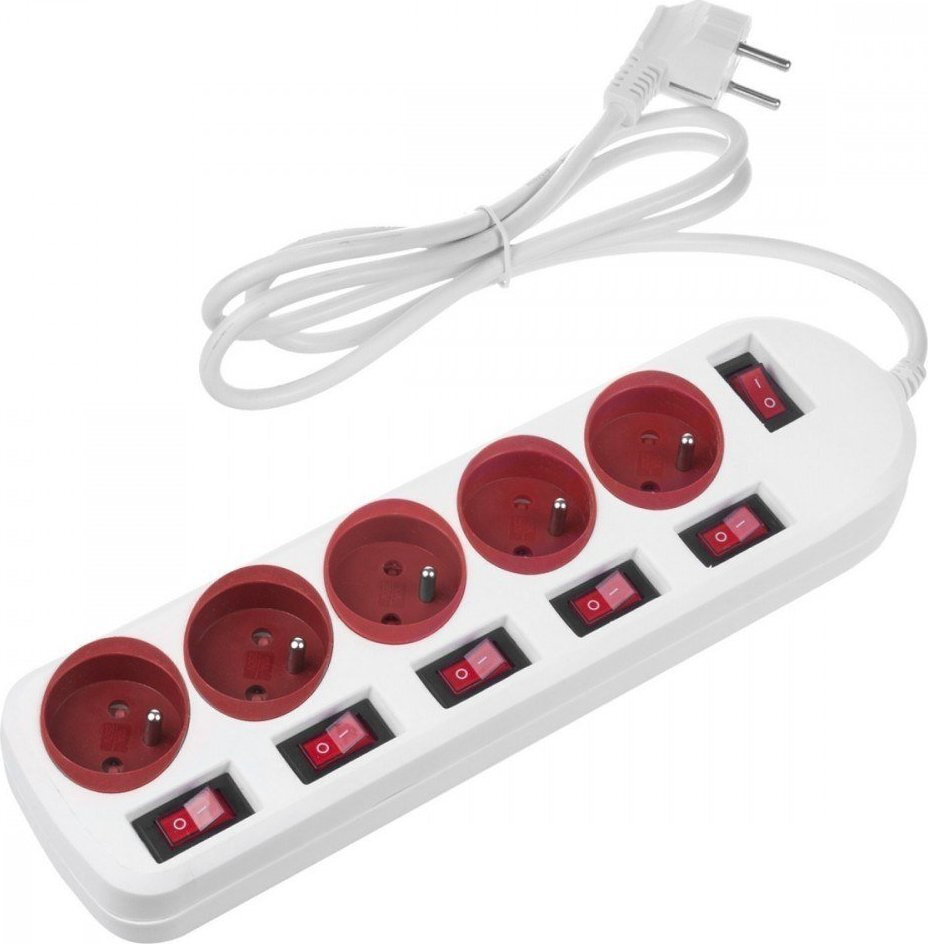 Maclean Energy Πολύπριζο Ασφαλείας 5 Θέσεων με USB-A, Διακόπτη και Καλώδιο 1.5m - Image 2