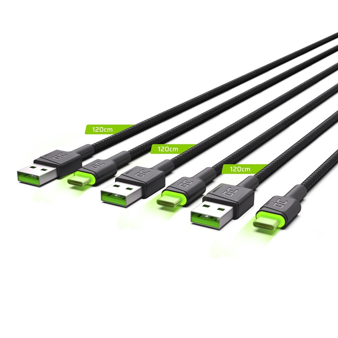 Green Cell USB 2.0 USB-C male - USB-A 2m (KABGCSET03) - Image 3