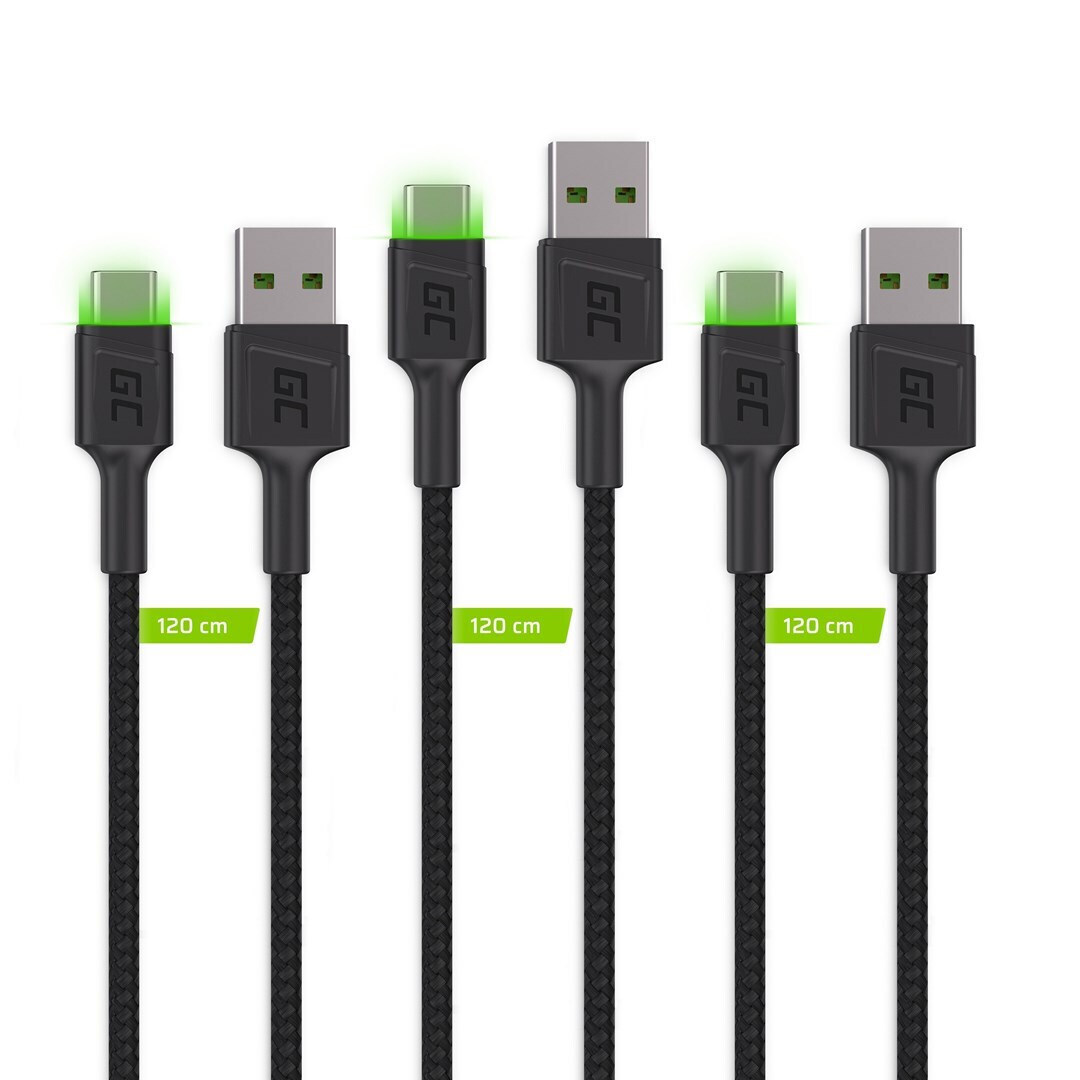 Green Cell USB 2.0 USB-C male - USB-A 2m (KABGCSET03) - Image 2