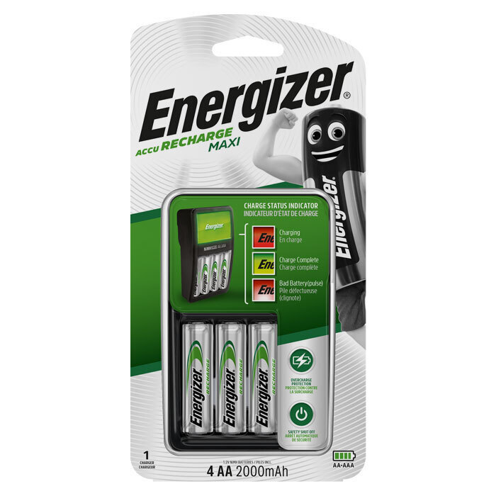 Energizer ACCU Recharge Maxi Φορτιστής 4 Μπαταριών Ni-MH Μεγέθους AA/AAA Σετ με 4x AA 2000mAh - Image 6