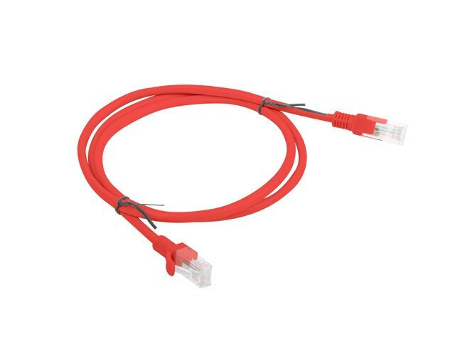 Lanberg U/UTP Cat.5e Καλώδιο Δικτύου Ethernet 1m Κόκκινο 10τμχ PCU5-20CC-0100-R - Image 3