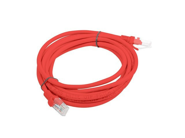 Lanberg U/UTP Cat.5e Καλώδιο Δικτύου Ethernet 3m Κόκκινο 10τμχ PCU5-20CC-0300-R - Image 3