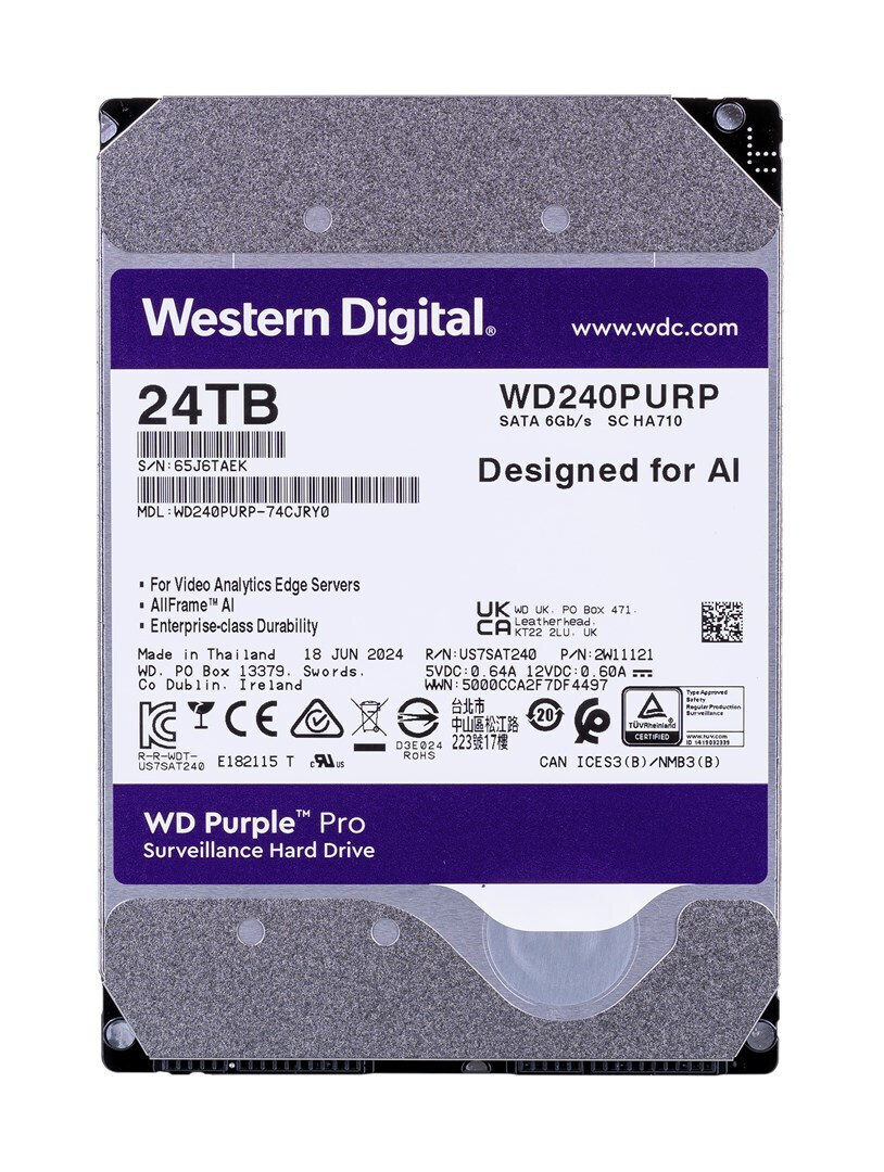 Western Digital Surveillance 24TB 3.5" 7200rpm WD240PURP - Image 5