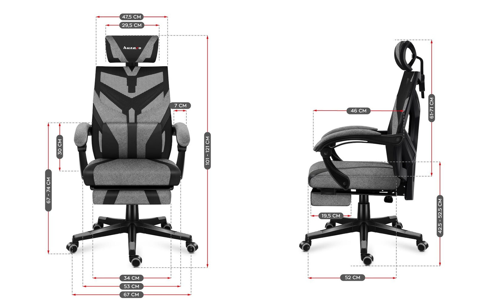 Huzaro Combat 5.0 Καρέκλα Gaming Δερματίνης με Υποπόδιο Camo - Image 10