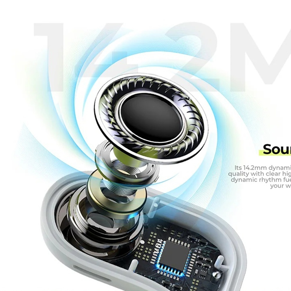 Havit OWS915 Open Ear Bluetooth Handsfree Ακουστικά με Αντοχή στον Ιδρώτα και Θήκη Φόρτισης Μαύρα - Image 3